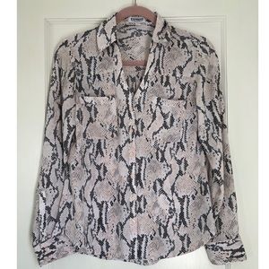 Express Portofino Snakeskin Top
